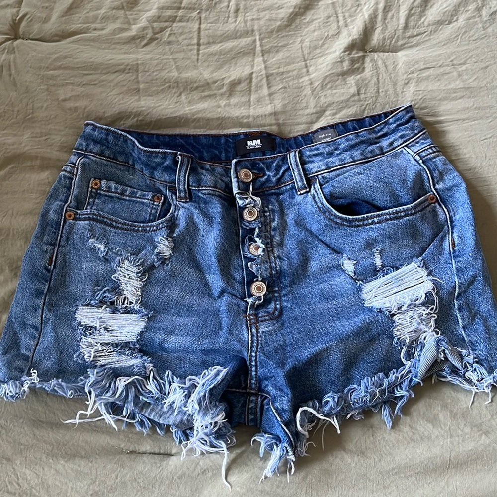 Nanamacs Jean high waisted shorts size L